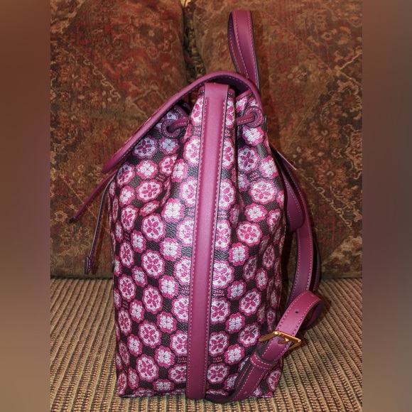 NWT-Kate Spade-SET-Spade Flower Monogram-Backpack & Bifold Wallet-Garnet Rose main image 16